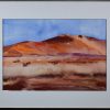 Twee landschappen en een compositie, aquarel op papier, waarvan twee ingekaderd. Allen gemonogrammeerd en de landschappen gedateerd 2000.