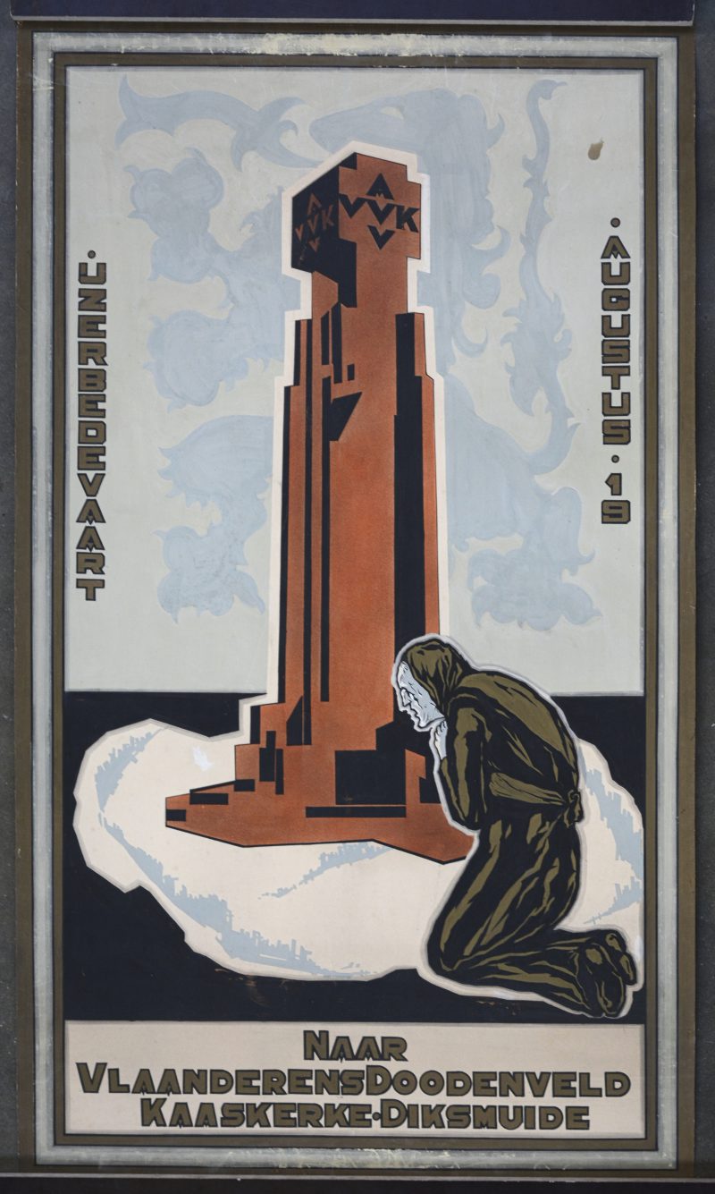 Een origineel ontwerp van een affiche voor de ijzerbedevaart uit 1936.