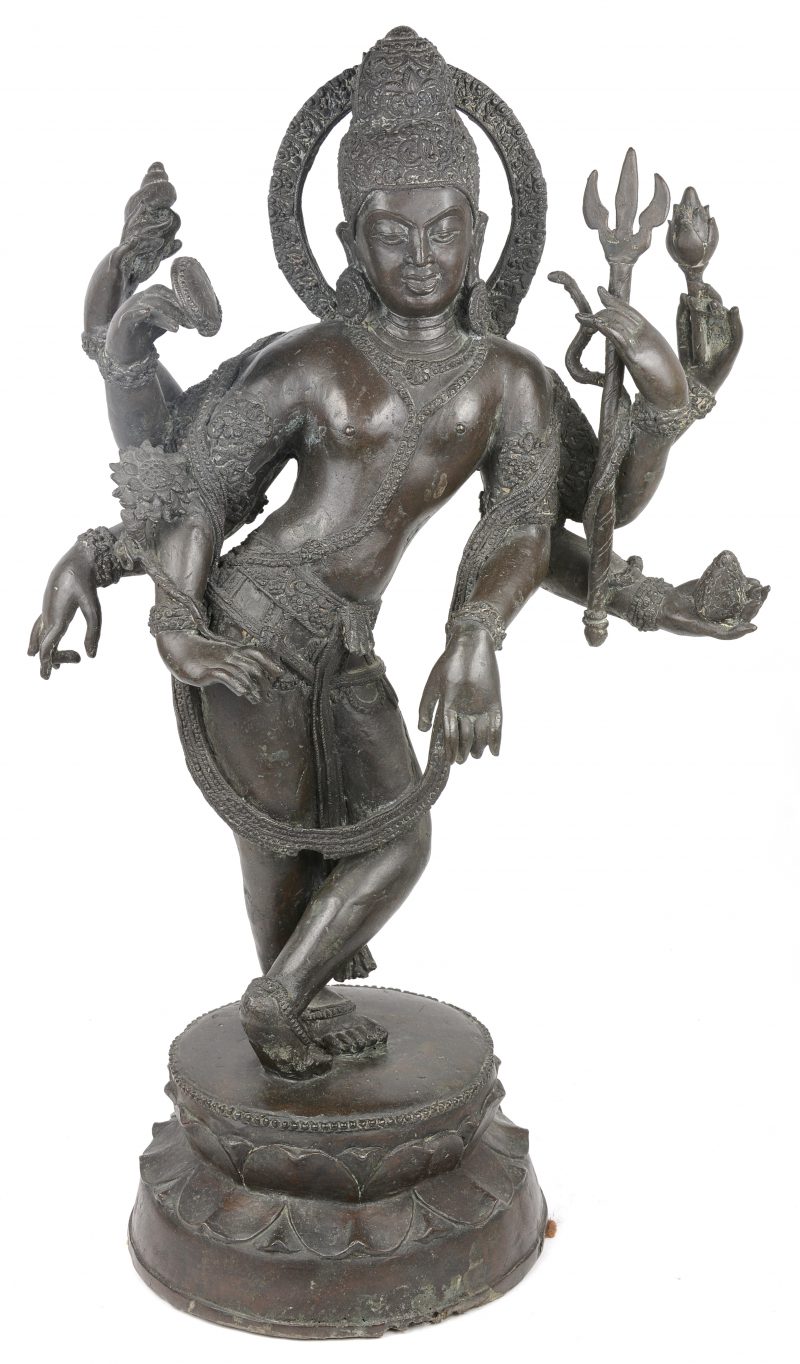 “Dansende shiva”. Bronzen beeld. XIXde eeuw. Met certificaat.