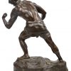 “De bokser”. Een bronzen beeld. Geisgneerd.