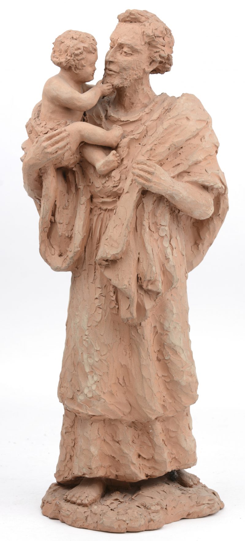“Sint-Jozef met kind Jezus”. Een terracotta groep, afkomstig uit het klooster de Stad Gods te Hilversum.