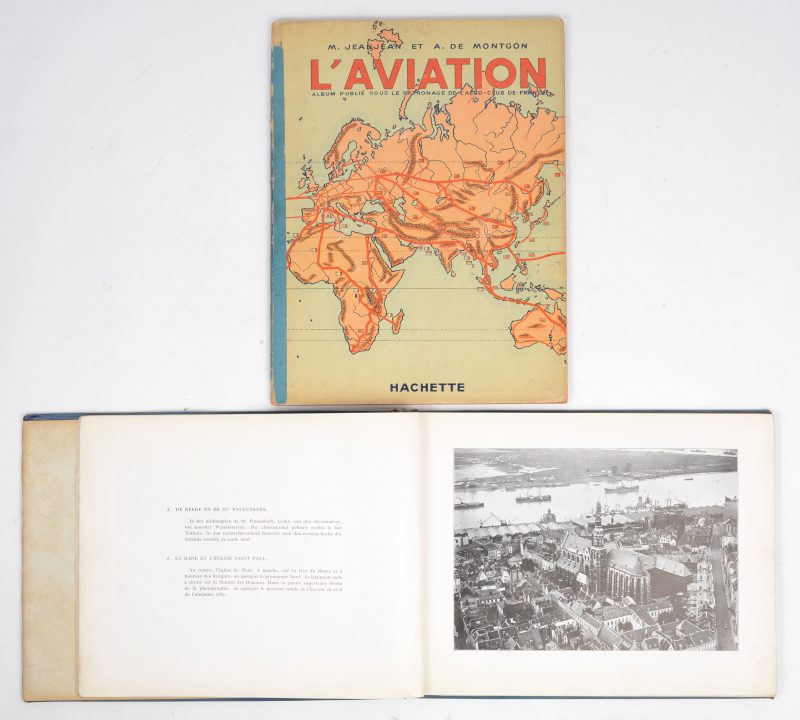 Twee boeken:- “L’Aviation”. Ed. Hachette.- “De haven van Antwerpen”. Een uitgave met luchtfoto’s.
