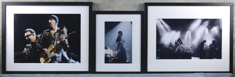 “Sinatra & Count basie”, “Whitesnake live at the Lyric”, “Bono & the Edge”. Fine art photografie, limited edition. Genummerd 001/495, 001/495 en 002/495.