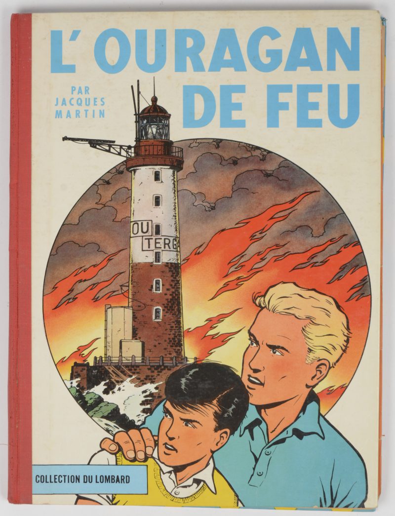 “Lefranc - L’Ouragan de feu”. Ed. Lombard. Hard cover. Eerste uitgave, 1961. Binnencoverpagina achteraan en vooraan los, vast blok in goede staat. Kuifjepunt aanwezig.