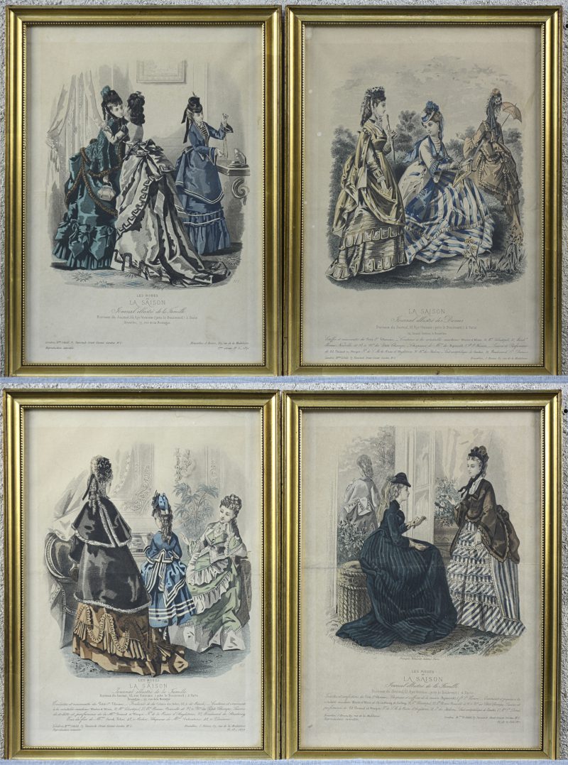 “La mode de la saison” Een reeks van vier lithografieën.