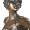 “Danseres”. Een bronzen beeldje een voet van arduin. Naar Bruno Zack. Met bronzen cashette.