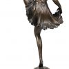 “Danseres”. Een bronzen beeldje een voet van arduin. Naar Bruno Zack. Met bronzen cashette.