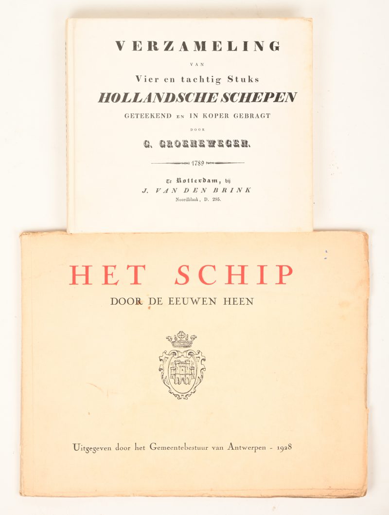 “Het schip door de eeuwen heen” & “Hollandse schepen”. Twee documentatieboeken.
