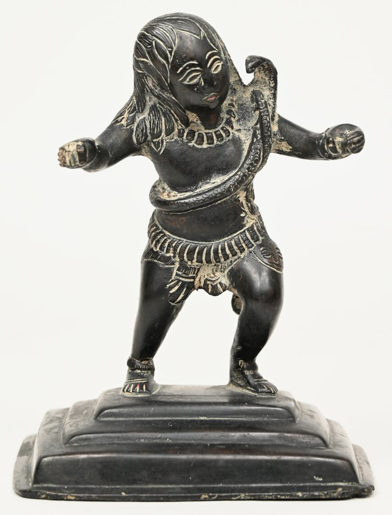 Een zeldzaam bronzen beeldje met voorstelling van Shiva.