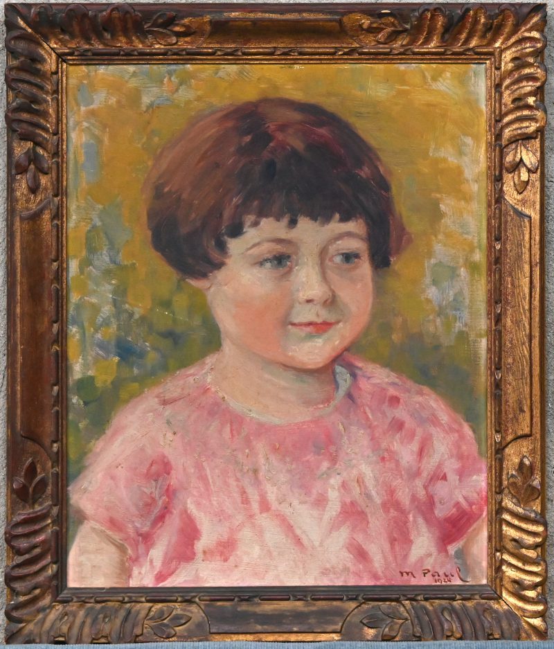 “Meisjesportret”. Olieverf op board. Gesigneerd en gedateerd 1924.