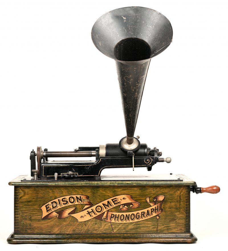 Edison Home phonograph. Een slingerfonograaf. Perfecte staat.