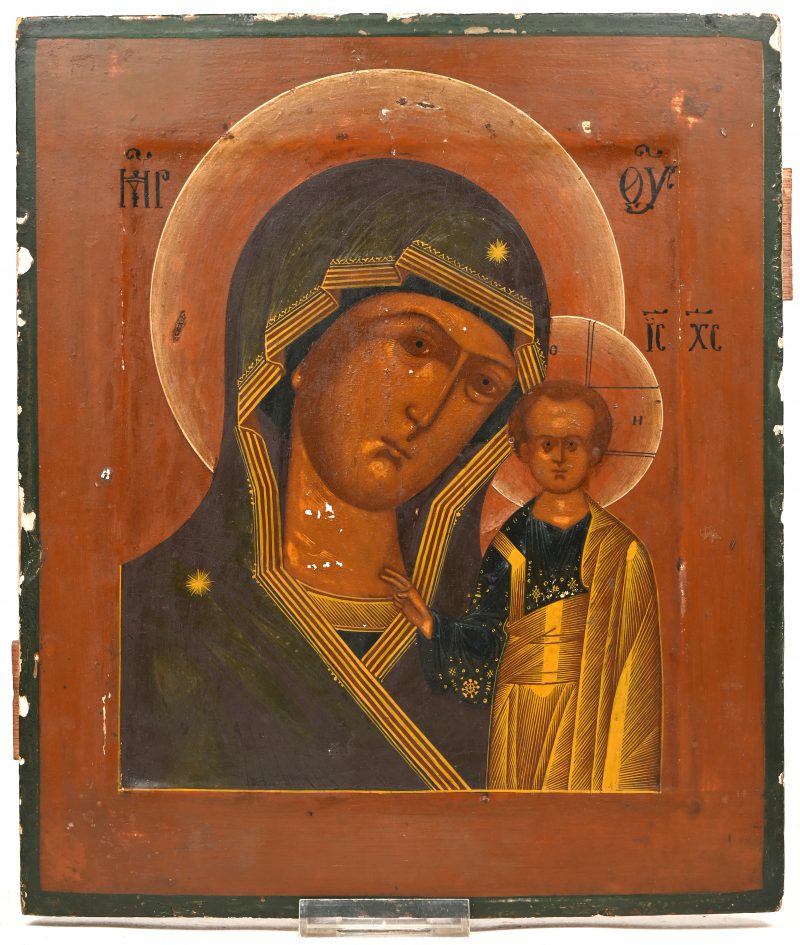 “Moeder Gods Kazanskaja”. Russische icoon. XIXde eeuw.