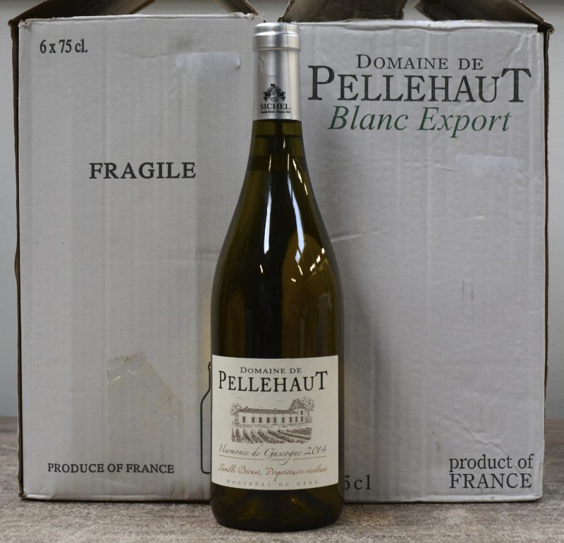 Dom. de Pellehaut “Harmonie de Gascogne” I.G.P. Côtes de Gascogne  Maison Sichel M.O.  2014  aantal: 13 Bt.