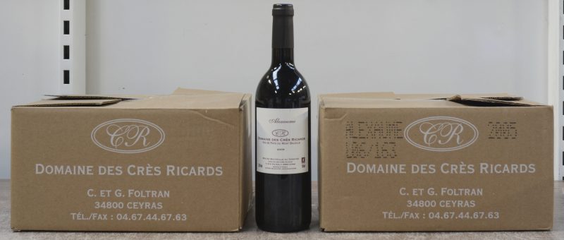 Dom. des Crès Ricards “Alexaume” Vin de Pays du Mont Baudile   M.D. O.D. 2005  aantal: 11 Bt.