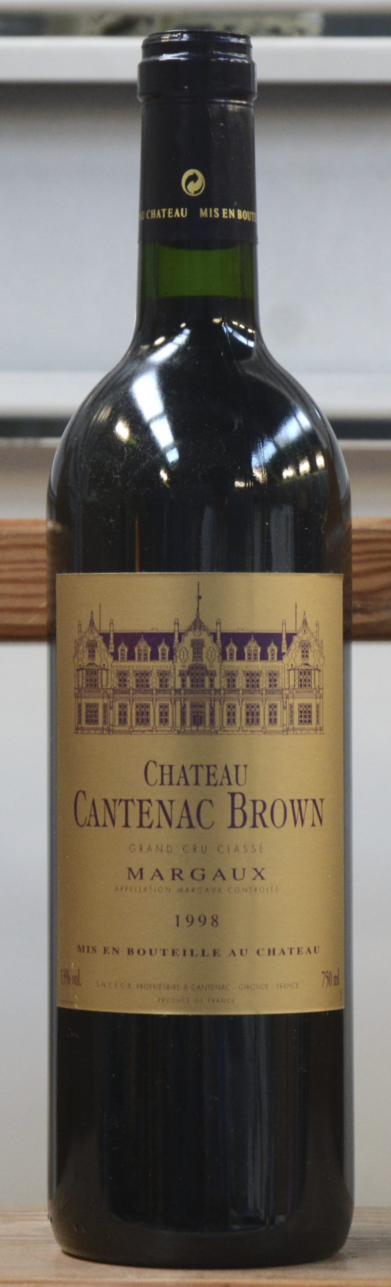 Ch. Cantenac Brown A.C. Margaux 3e grand cru classé  M.C.  1998  aantal: 1 Bt.