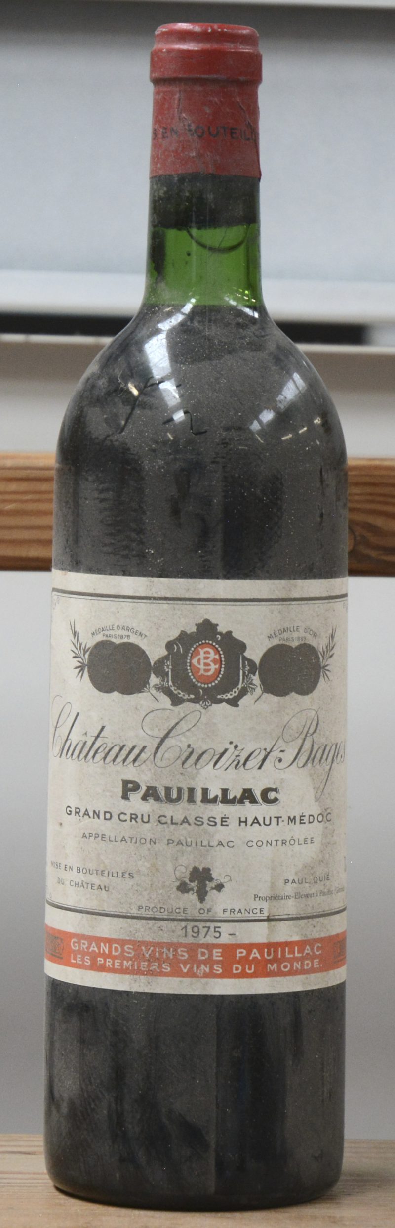 Ch. Croizet-Bages A.C. Pauillac 5e grand cru classé  M.C.  1975  aantal: 1 Bt. neck