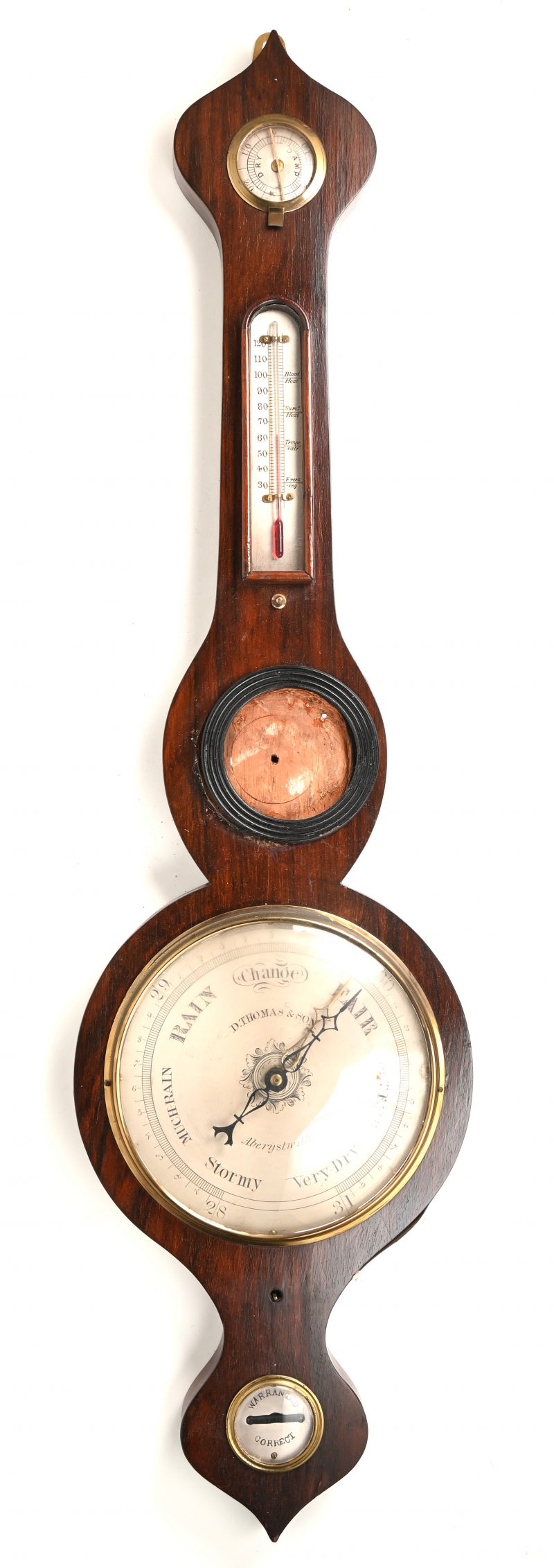 Een gefineerde banjobarometer. Een instrument manco.