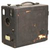 Een antieke fotocamera. Omstreeks 1905. In tas.