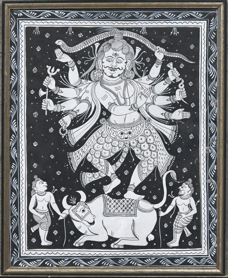 “Shiva”. Oost-Indische inkttekening op papier.