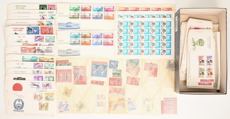 Een lotje Congolese postzegels en eerstedaguitgaven.