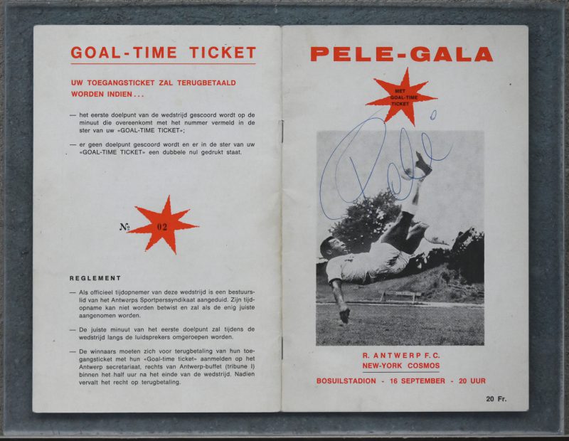 Brochure “Pele”, PELE-GALA met handtekening N2, R. ANTWERP F.C.