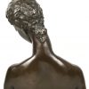 “Geneigter Frauenkopf” Beeld bronzen buste, naar Wilhelm Lehmbruck