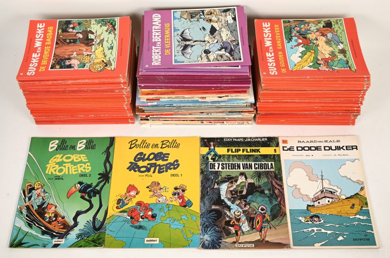 Lot ong 120 strips mixed, waarvan 60-tal Suske&Wiske, en diverse titels/auteurs.
