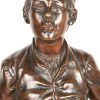 “Le Siffleur” gepatineerd bronzen sculptuur van fluitende jongeman, gesigneerd “Herzberg” aan voet, 1889.