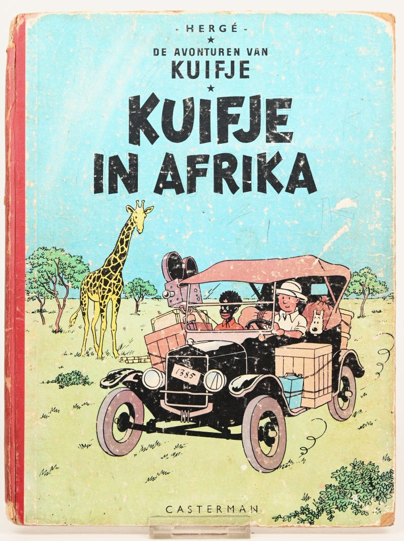 “Kuifje in Afrika”. Hard cover. Ed. Casterman 1955. Herdruk A55. Zeer goede staat, normale slijtage.