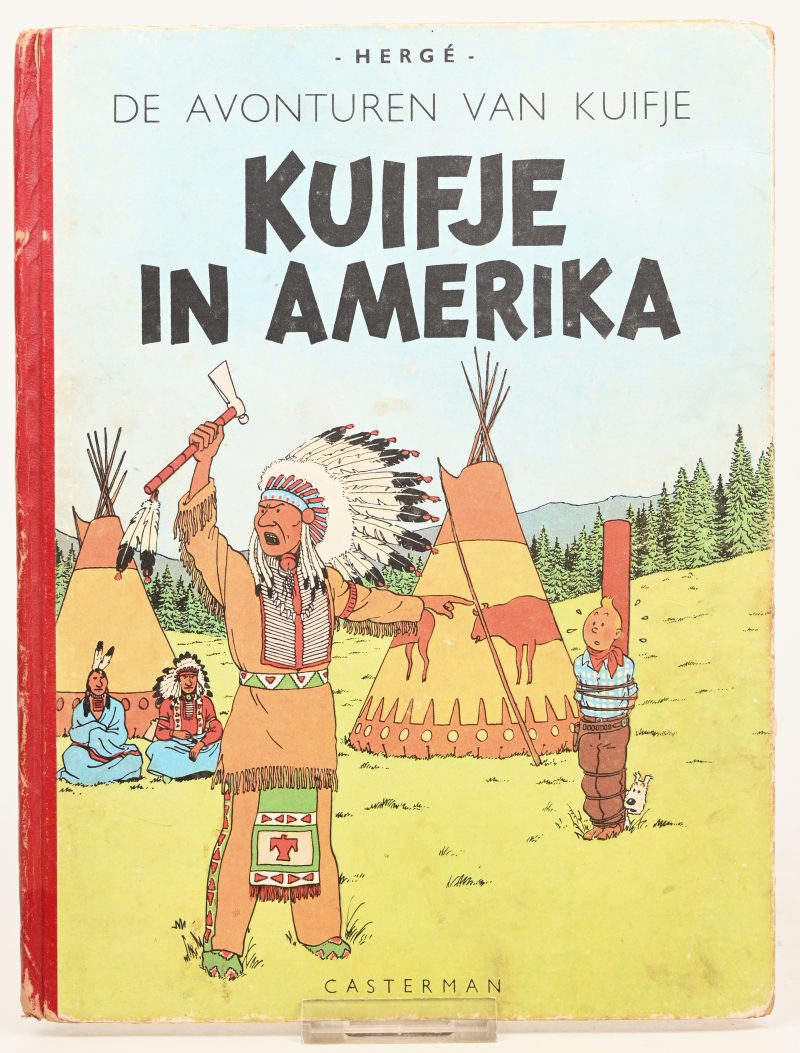 “Kuifje in Amerika”. Hard cover. Ed. Casterman 1951 (A51). Zeer goede staat, naamstempeltje, zeldzaam.