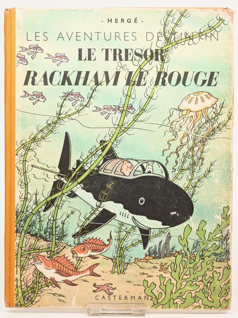 “Le Trésor de Rackham le Rouge”. Hard cover. Ed. Casterman 1946 (B1). Goede staat, tweede druk in kleur.