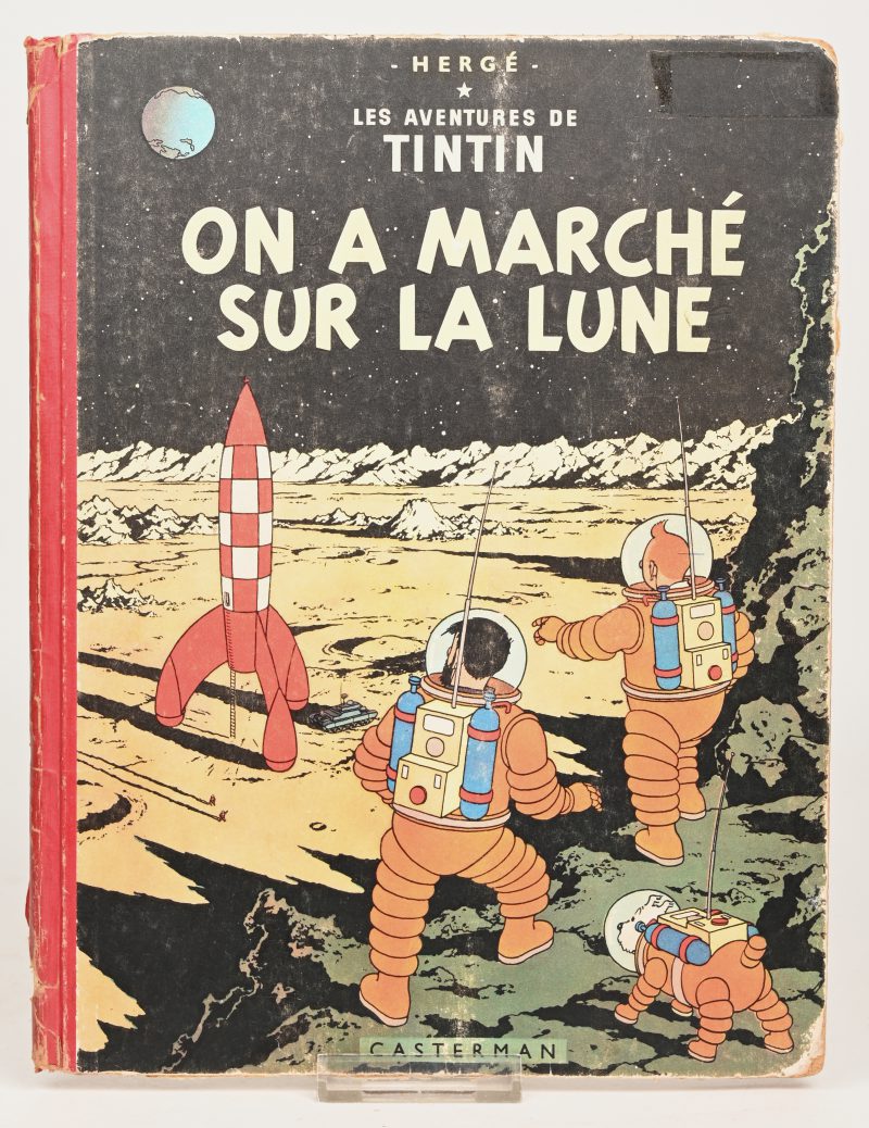 “On a marché sur la lune”. Een strip van Kuifje, Les aventures de TinTin, hardcover.