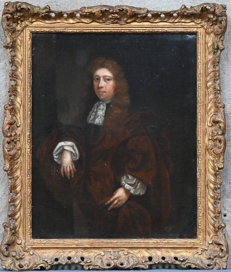“Portret van een Gentleman uit Southdown House”. Olieverf op doek (herdoekt). Engelse School omstreeks 1700. (AID1731).