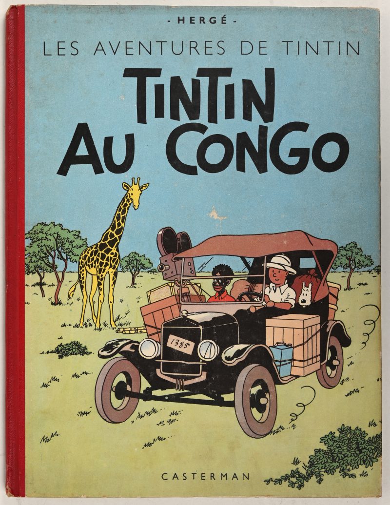 Les Avontures de Tintin. “Tintin au Congo”. Hard cover. Ed. Casterman 1952. Uitstekende staat.