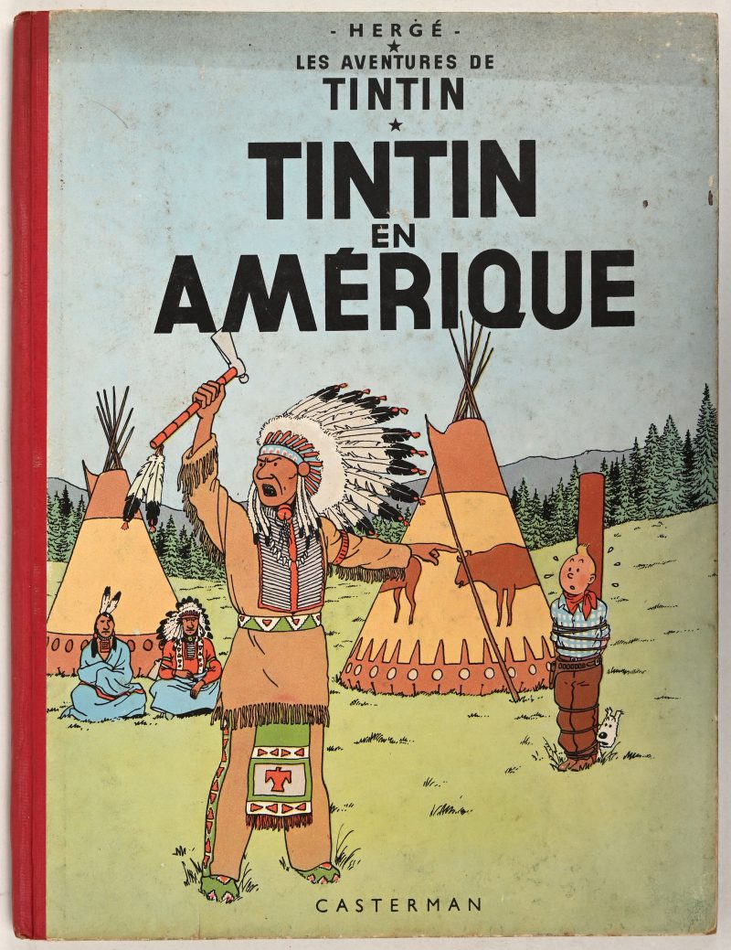 Les Avontures de Tintin. “Tintin en Amérique”. Hard cover. Ed. Casterman 1952. Uitstekende staat.