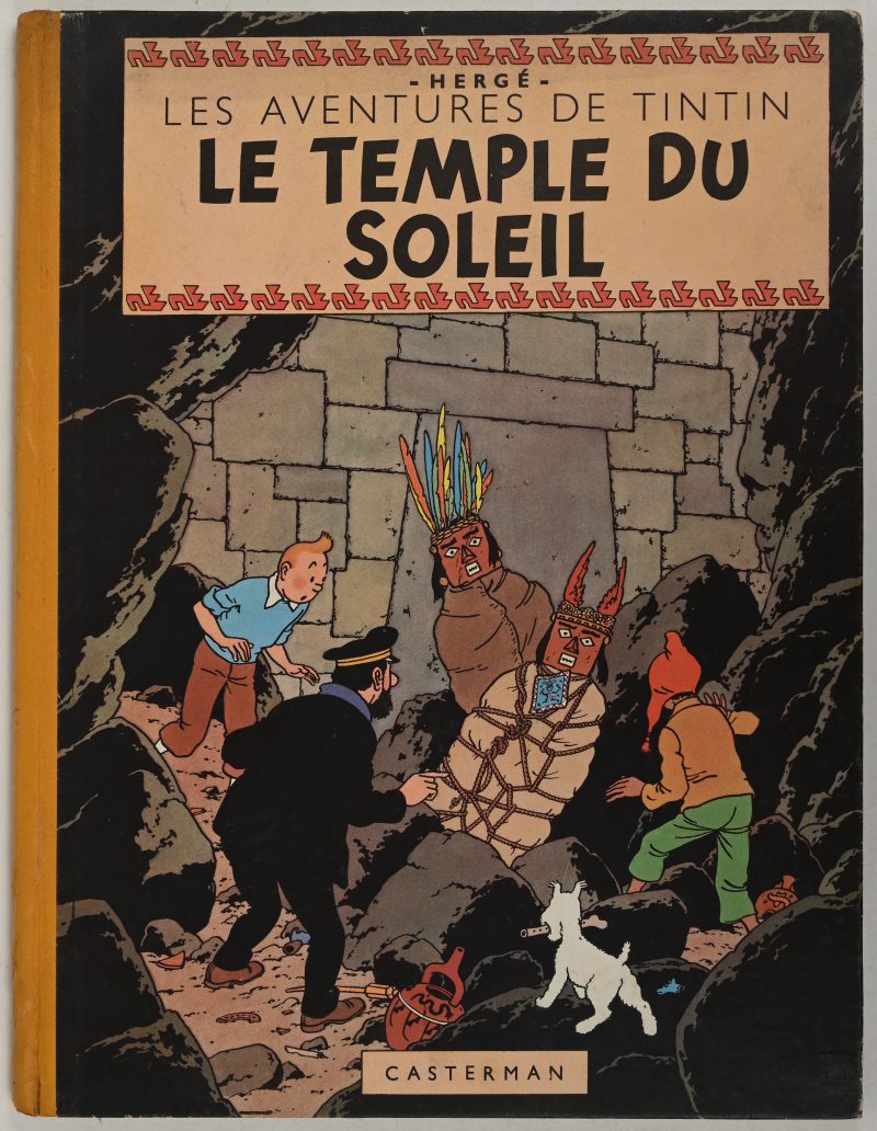 Les Avontures de Tintin. “Le Temple du Soleil”. Hard cover. Ed. Casterman 1952. Uitstekende staat.
