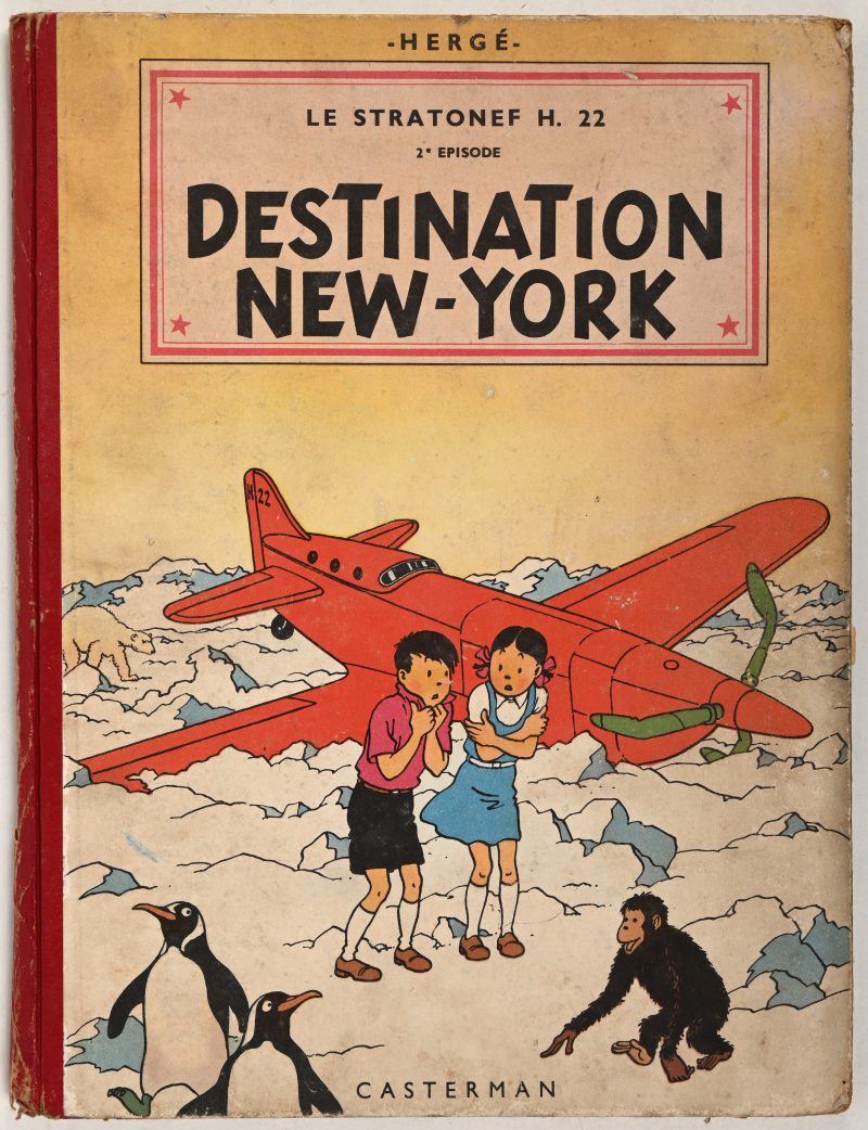 Les Avontures de Jo, Zette et Jocko. Le Stratonef H.22. “Destination New-York”. Hard cover. Ed. Casterman 1951. Goede staat.