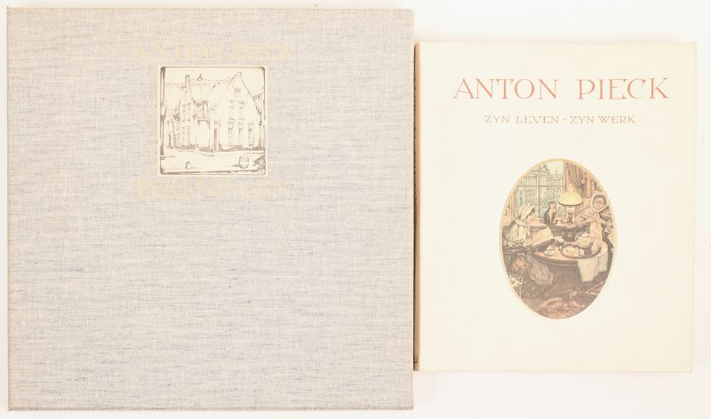 Een lot van 36 tekening reproducties met diverse ontwerpen. Bijgevoegd een boek “Anton Pieck, Zyn  leven - Zyn werk”.