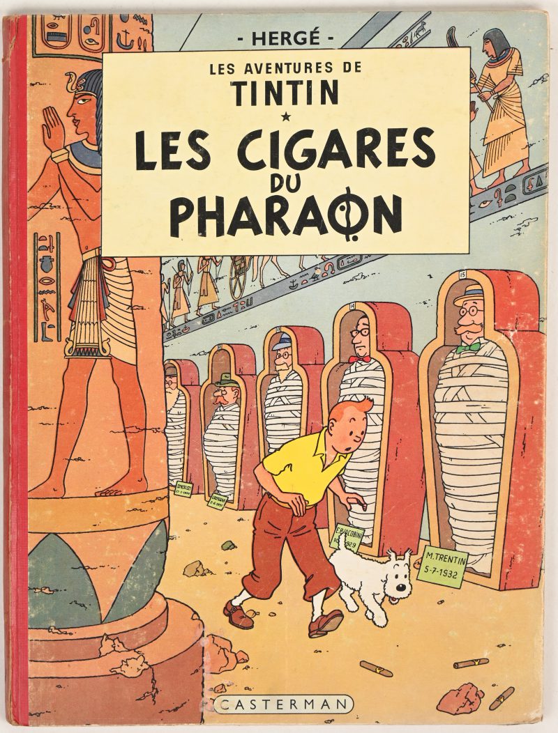 “Les cigares de pharaon.” Hardcover 1955. Minieme schade aan de rand.