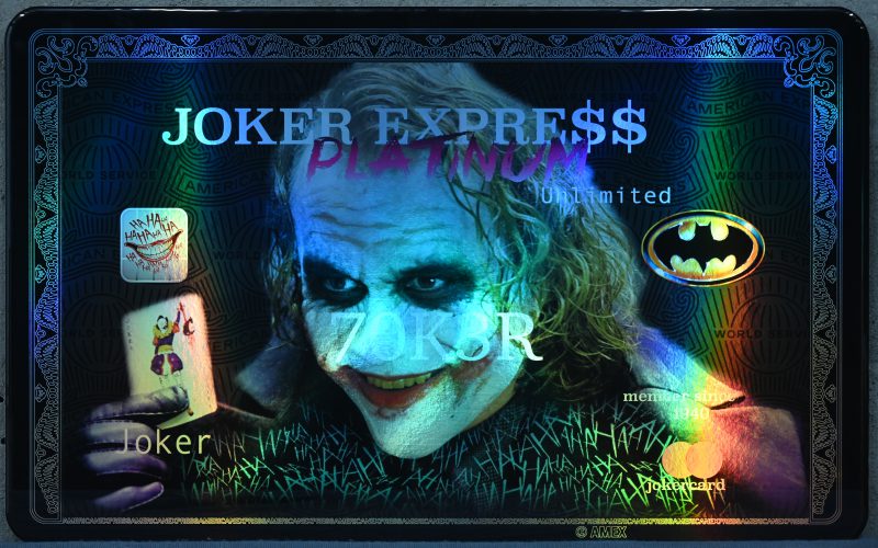 “Joker vs. Batman.” Aluminium Holo Epoxy. Gedateerd 2022. Gesigneerd achteraan. Edition 7/25.