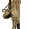 Bronzen verguld beeldje van een Afrikaanse man met trommel.