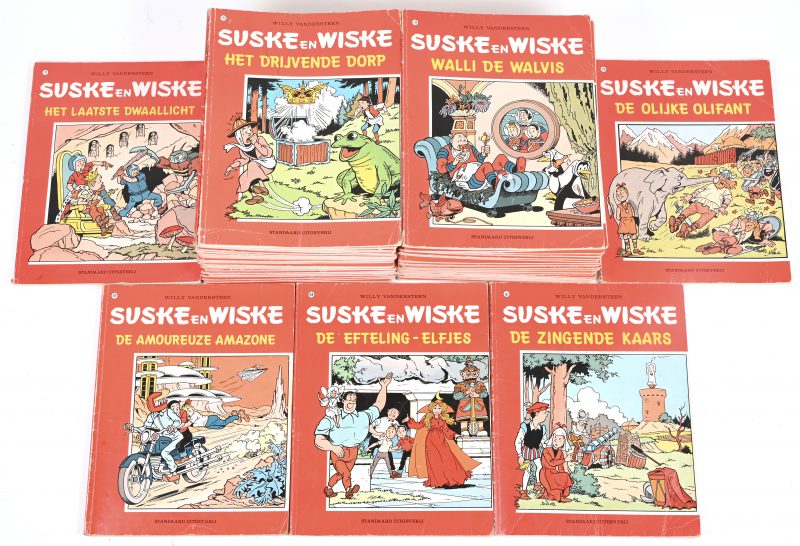 Suske en Wiske. De rode reeks in vier kleuren. Nummers 167 tot en met 216. Ed. Standaard Uitgeverij. Redelijke tot goede staat. 50 exemplaren.