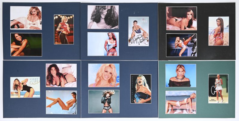 Een lot van 6 celebrity foto’s met vermoedelijke signaturen.
