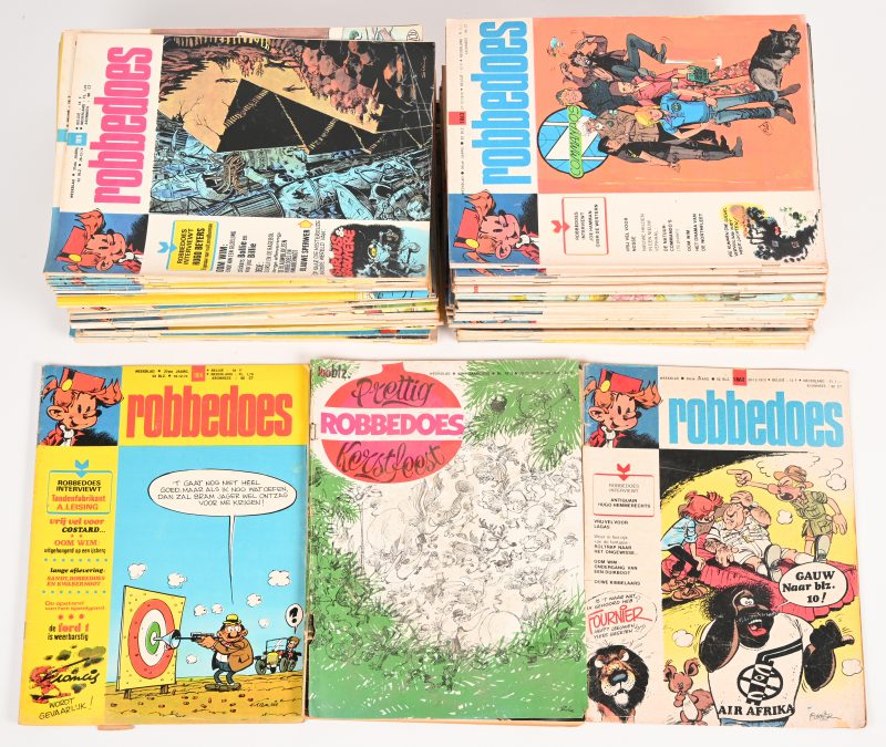 Een lot van 100 vintage Robbedoes weekblad magazines. nr 1862-1961. Periode ‘73-’75.