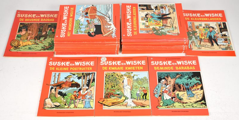 Een lot van 41 Suske & Wiske strips, diverse titels en uitgaven.