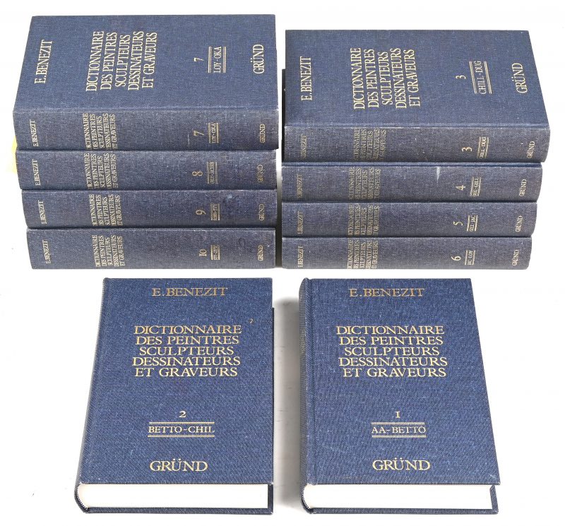 Een 10-delige boekenreeks “Dictionnaire des peintres sculpteurs dessinateurs et graveurs”, door E.Benezit.