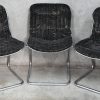 Een lot van 6 vintage Italiaanse design stoelen uit gechromeerd metaal. Gastone Rinaldi voor RIMA, medio 1970.