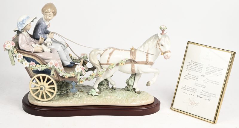‘A Ride In The Park’, limited edition Lladro beeld, modelnr 5718, 912/1000, in originele verpakking.