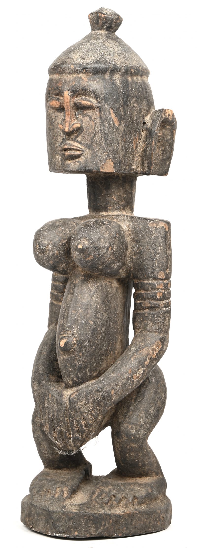 Een houten beeld van een vrouw. Kongo.