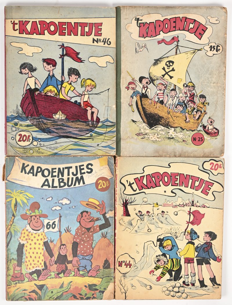 “Kapoentjes” Een lot van 4 vintage album strips.